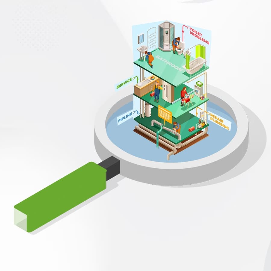 فحص تسريبات الماء